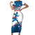 Custom USA Athletics Family Matching Short Sleeve Bodycon Dress and Hawaiian Shirt 2024 United States Flag Curve Style - Wonder Print Shop