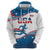 Custom USA Athletics Hoodie 2024 United States Flag Curve Style - Wonder Print Shop