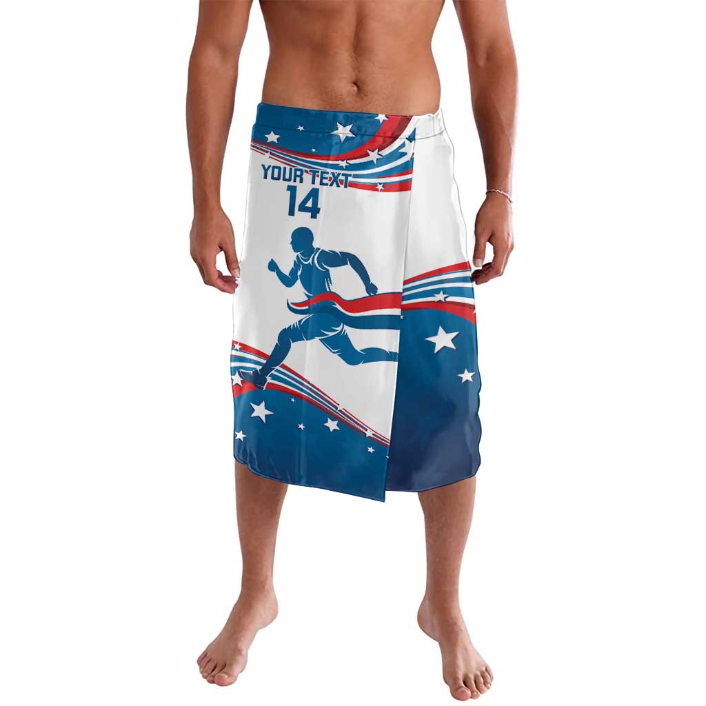 Custom USA Athletics Lavalava 2024 United States Flag Curve Style - Wonder Print Shop