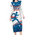 Custom USA Athletics Long Sleeve Bodycon Dress 2024 United States Flag Curve Style - Wonder Print Shop