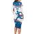 Custom USA Athletics Long Sleeve Bodycon Dress 2024 United States Flag Curve Style - Wonder Print Shop