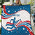 Custom USA Athletics Quilt 2024 United States Flag Curve Style