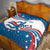 Custom USA Athletics Quilt 2024 United States Flag Curve Style