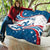 Custom USA Athletics Quilt 2024 United States Flag Curve Style