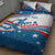 Custom USA Athletics Quilt Bed Set 2024 United States Flag Curve Style