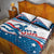 Custom USA Athletics Quilt Bed Set 2024 United States Flag Curve Style