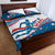 Custom USA Athletics Quilt Bed Set 2024 United States Flag Curve Style