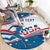 Custom USA Athletics Round Carpet 2024 United States Flag Curve Style