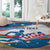 Custom USA Athletics Round Carpet 2024 United States Flag Curve Style