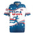 Custom USA Athletics Rugby Jersey 2024 United States Flag Curve Style