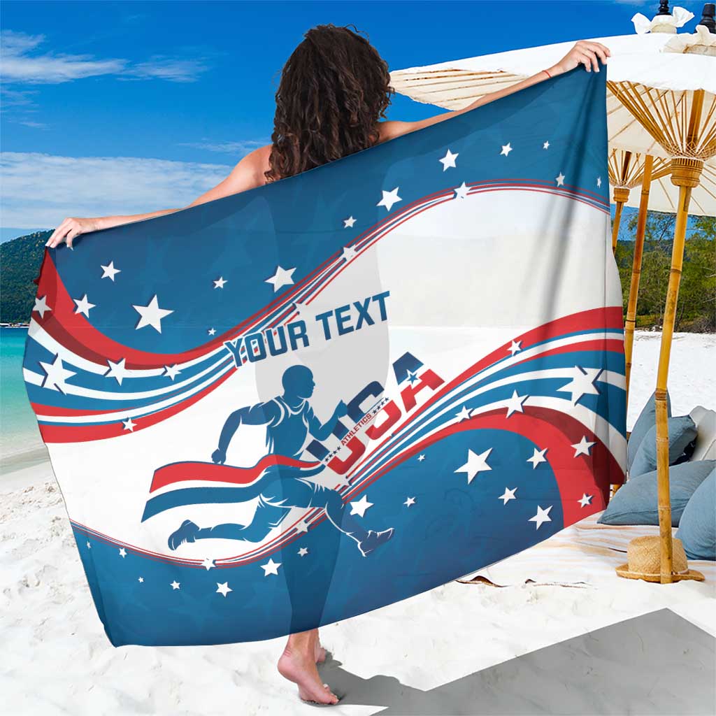 Custom USA Athletics Sarong 2024 United States Flag Curve Style