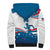 Custom USA Athletics Sherpa Hoodie 2024 United States Flag Curve Style