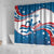 Custom USA Athletics Shower Curtain 2024 United States Flag Curve Style