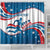 Custom USA Athletics Shower Curtain 2024 United States Flag Curve Style