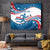 Custom USA Athletics Tapestry 2024 United States Flag Curve Style