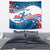 Custom USA Athletics Tapestry 2024 United States Flag Curve Style