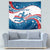 Custom USA Athletics Tapestry 2024 United States Flag Curve Style