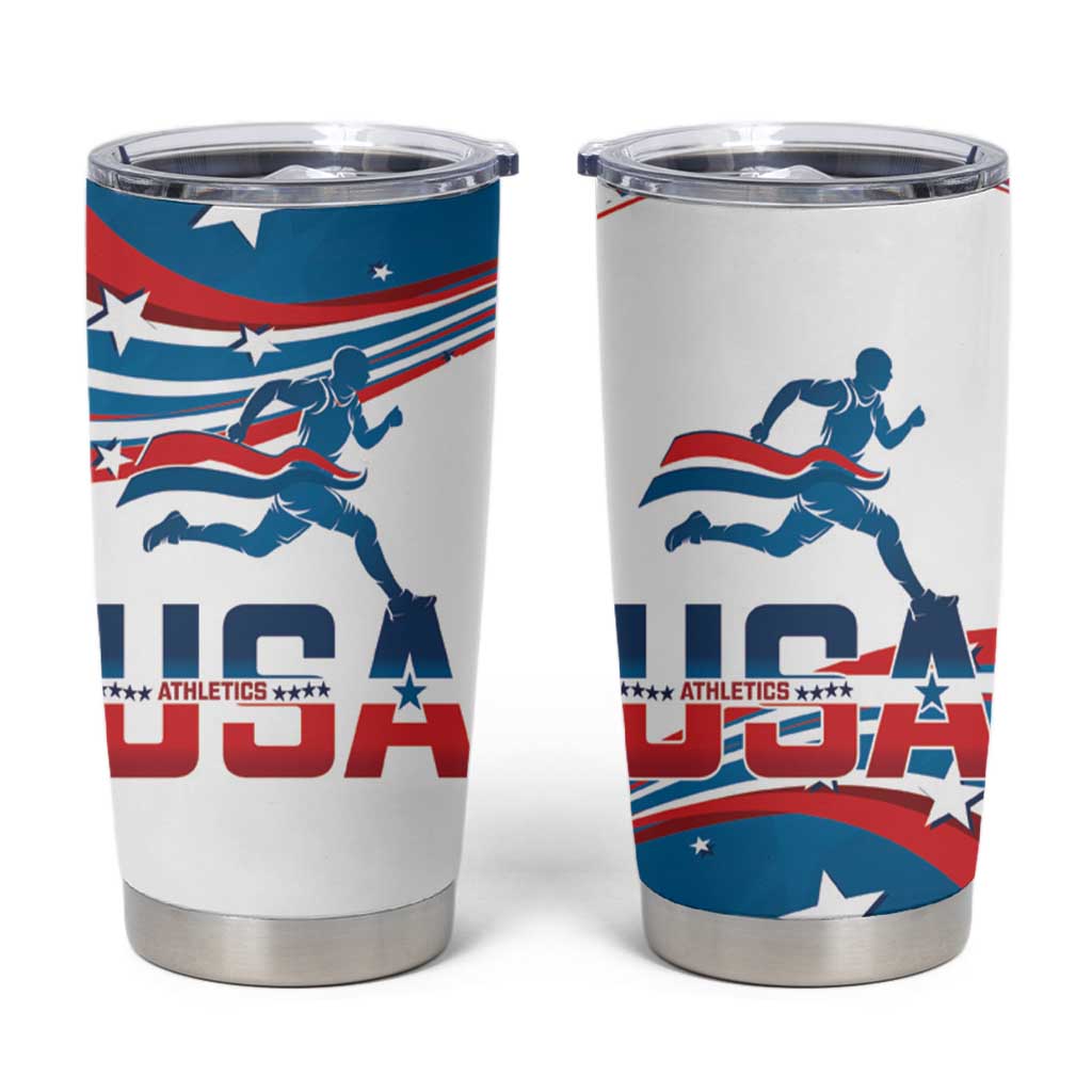 USA Athletics Tumbler Cup 2024 United States Flag Curve Style