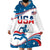 Custom USA Athletics Wearable Blanket Hoodie 2024 United States Flag Curve Style - Wonder Print Shop