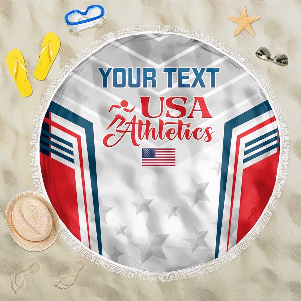 Custom USA Athletics Beach Blanket 2024 United States Champions Proud - Wonder Print Shop