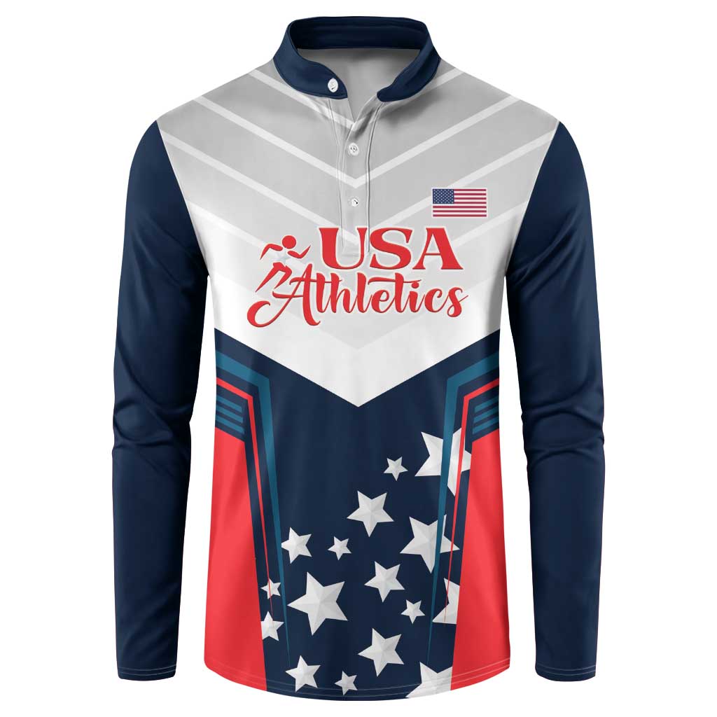 Custom USA Athletics Button Sweatshirt 2024 United States Champions Proud - Wonder Print Shop