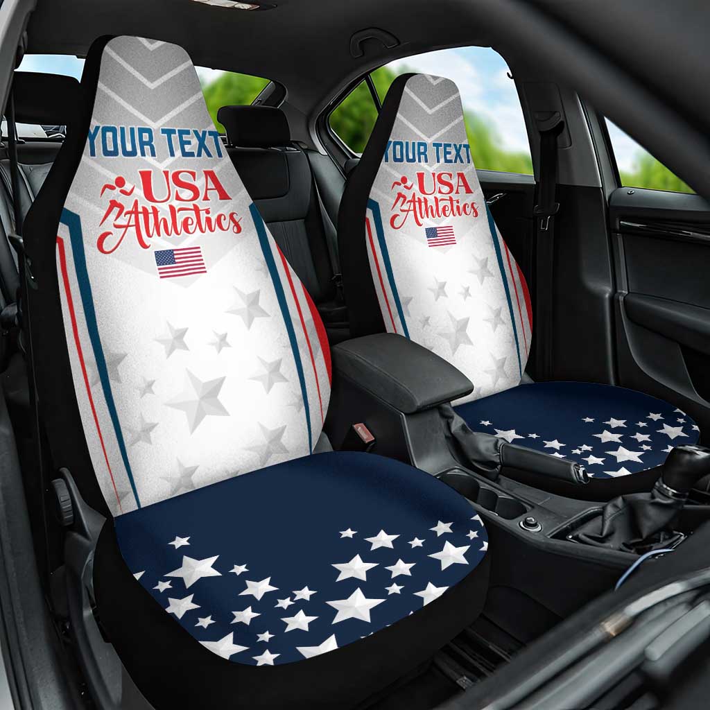 Custom USA Athletics Car Seat Cover 2024 United States Champions Proud - Wonder Print Shop