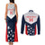 Custom USA Athletics Couples Matching Tank Maxi Dress and Long Sleeve Button Shirt 2024 United States Champions Proud - Wonder Print Shop