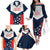 Custom USA Athletics Family Matching Off The Shoulder Long Sleeve Dress and Hawaiian Shirt 2024 United States Champions Proud - Wonder Print Shop