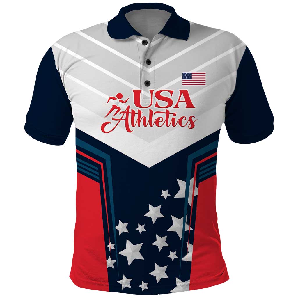 Custom USA Athletics Polo Shirt 2024 United States Champions Proud - Wonder Print Shop