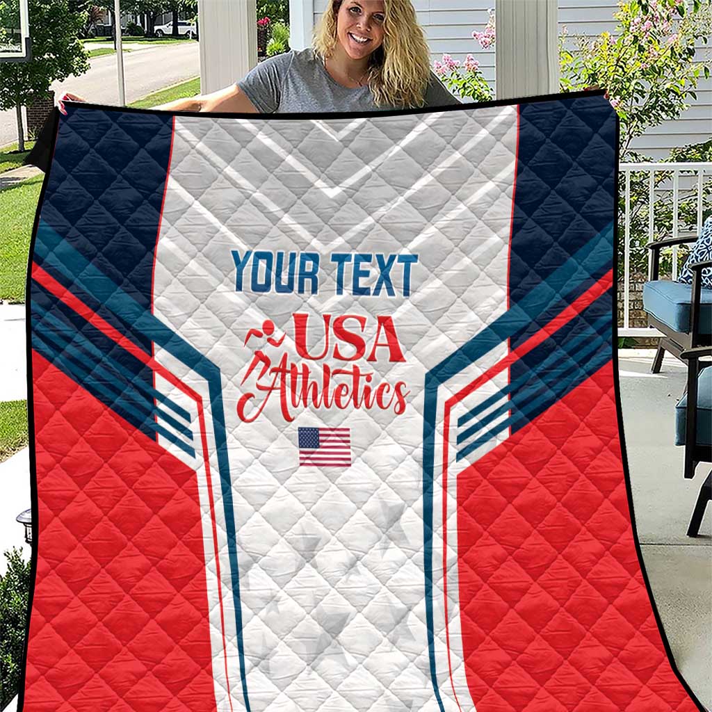 Custom USA Athletics Quilt 2024 United States Champions Proud