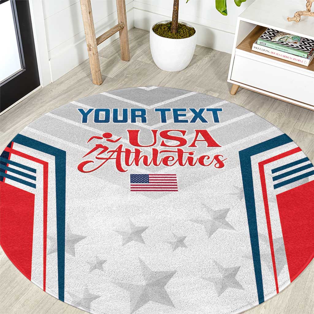 Custom USA Athletics Round Carpet 2024 United States Champions Proud