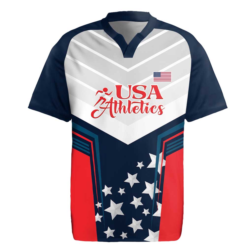 Custom USA Athletics Rugby Jersey 2024 United States Champions Proud