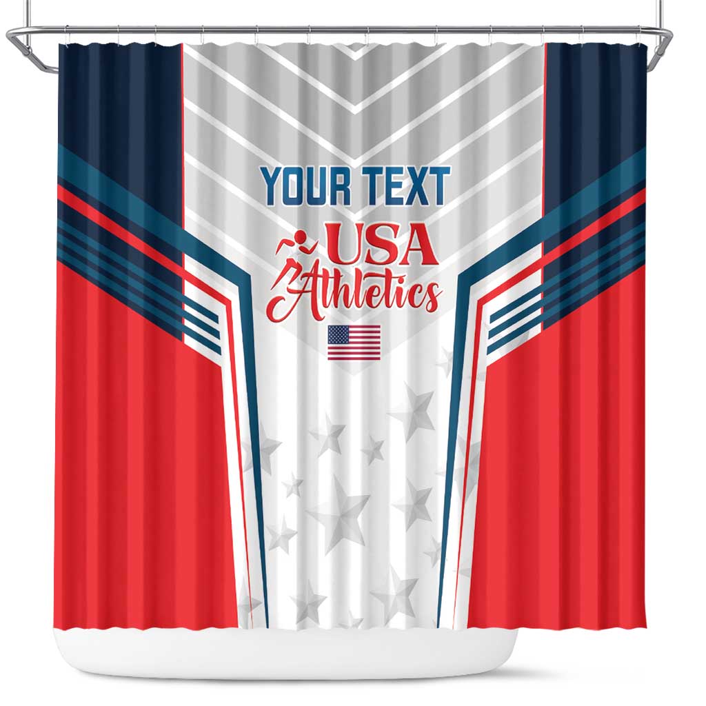 Custom USA Athletics Shower Curtain 2024 United States Champions Proud