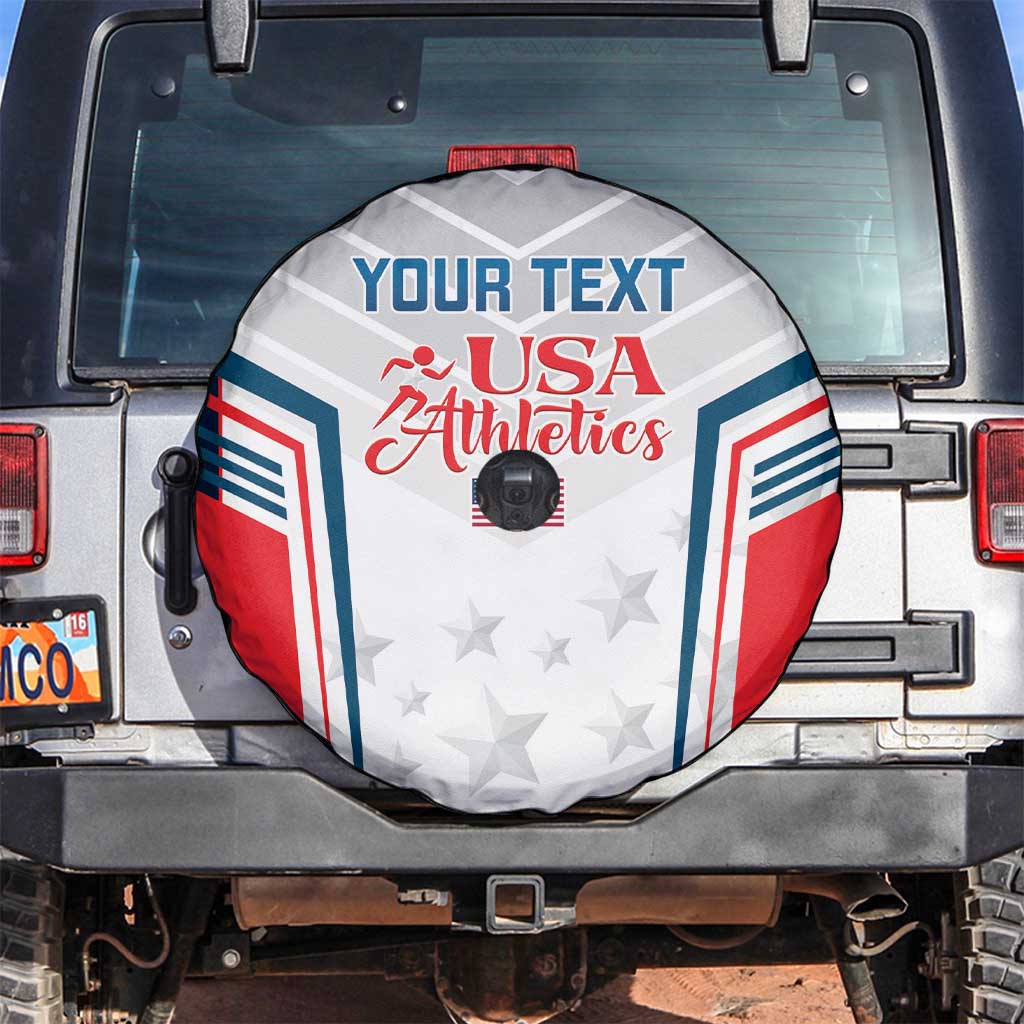 Custom USA Athletics Spare Tire Cover 2024 United States Champions Proud