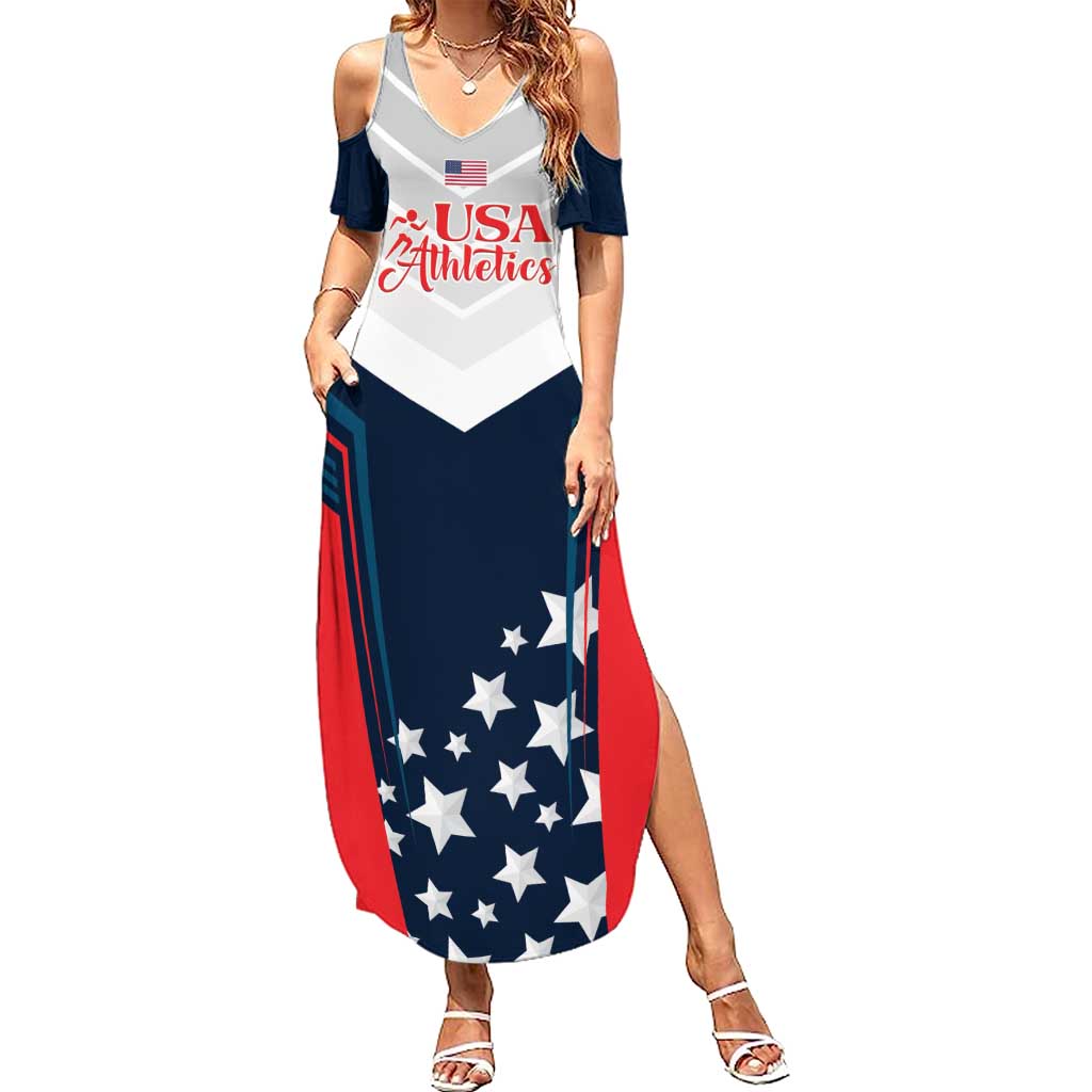 Custom USA Athletics Summer Maxi Dress 2024 United States Champions Proud