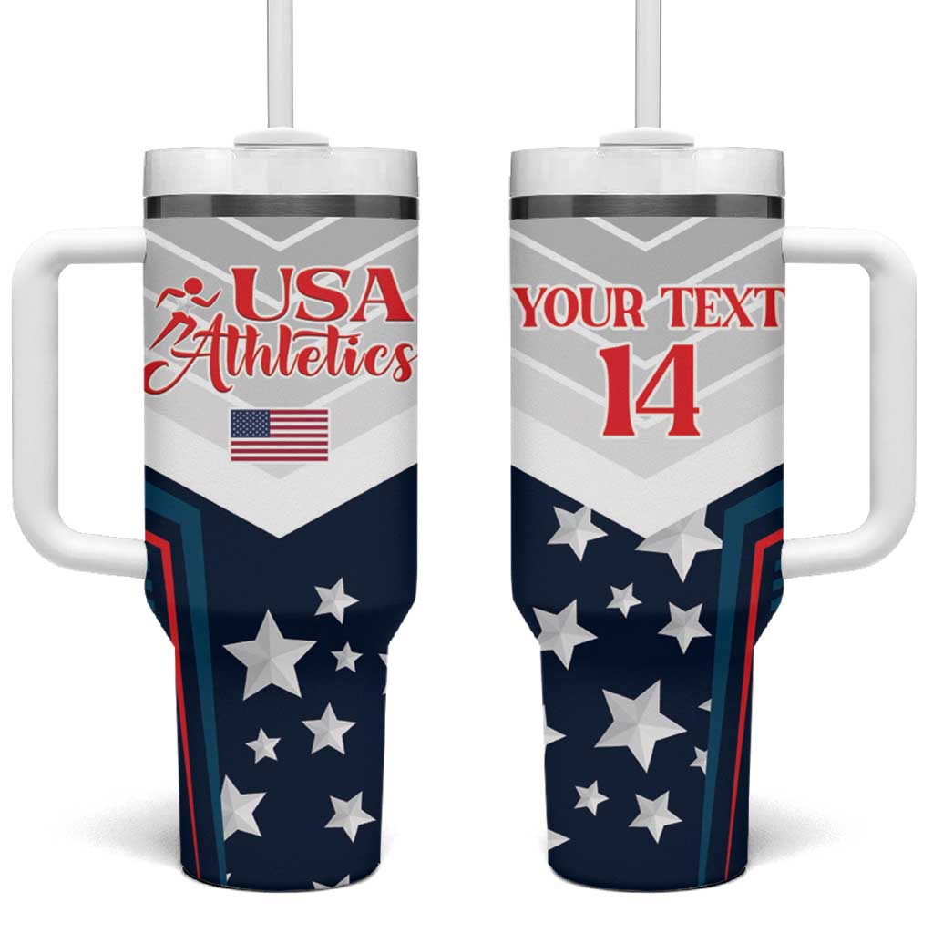 Custom USA Athletics Tumbler With Handle 2024 United States Champions Proud