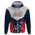 Custom USA Athletics Zip Hoodie 2024 United States Champions Proud