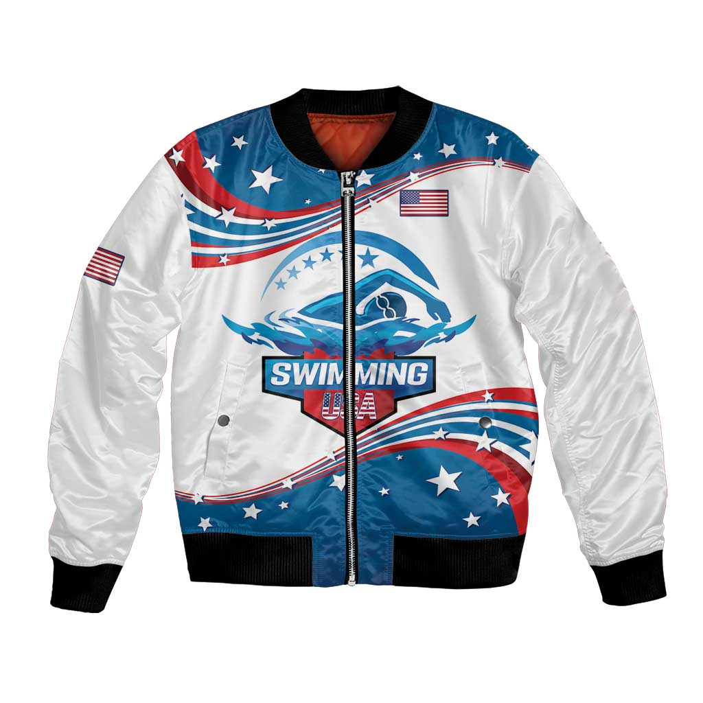 Personalized USA Swimming Bomber Jacket 2024 We Are The Champions - Wonder Print Shop