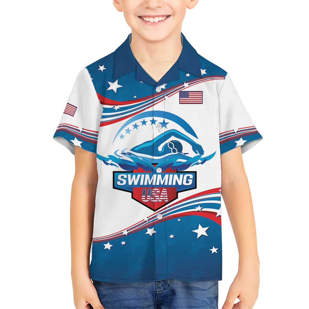 Personalized USA Swimming Kid Hawaiian Shirt 2024 We Are The Champions - Wonder Print Shop