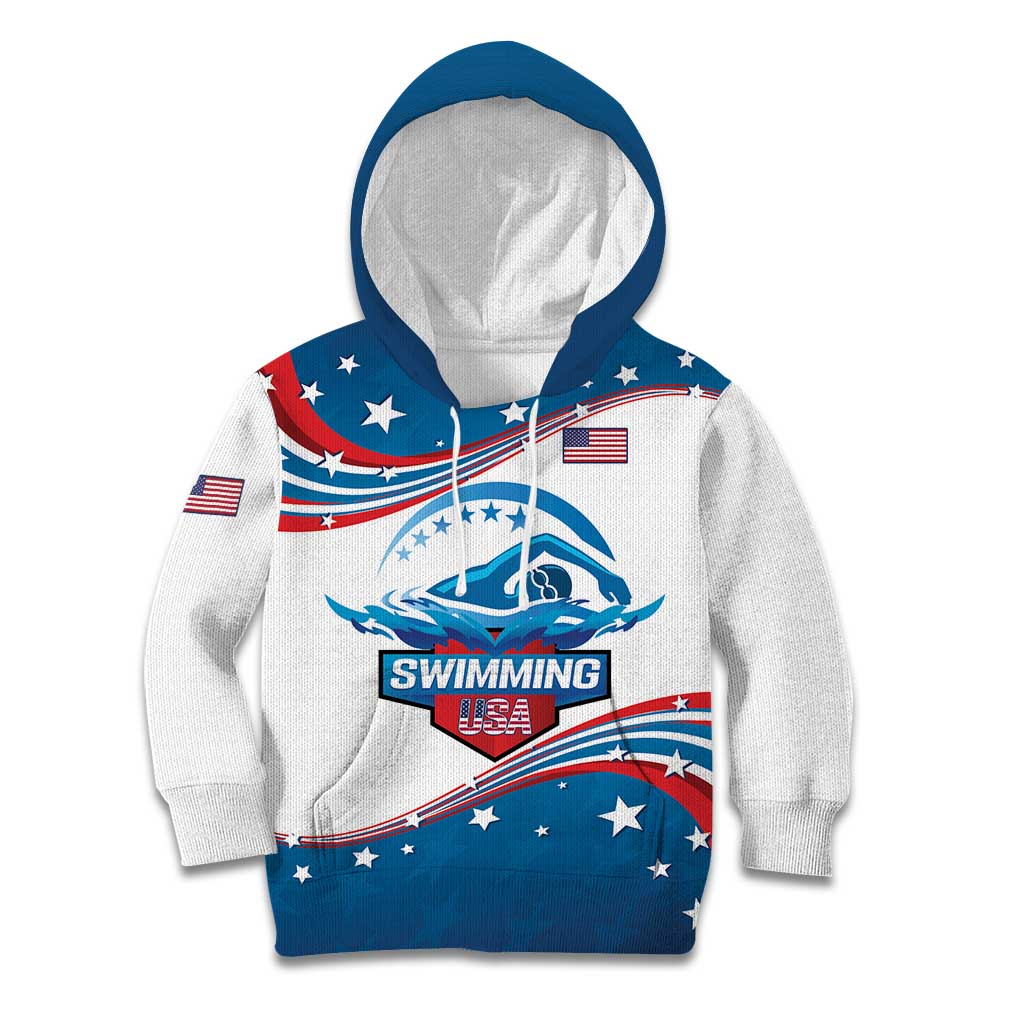 Personalized USA Swimming Kid Hoodie 2024 We Are The Champions - Wonder Print Shop