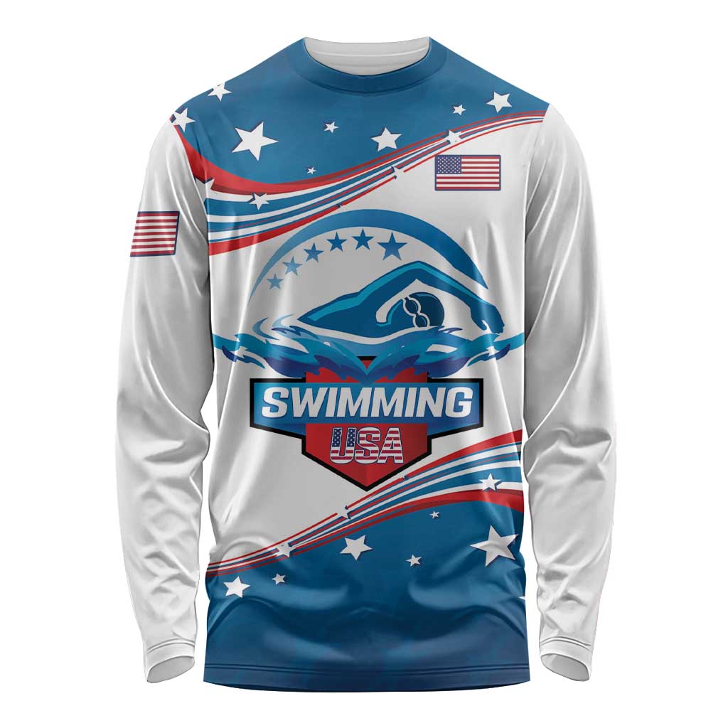 Personalized USA Swimming Long Sleeve Shirt 2024 We Are The Champions - Wonder Print Shop