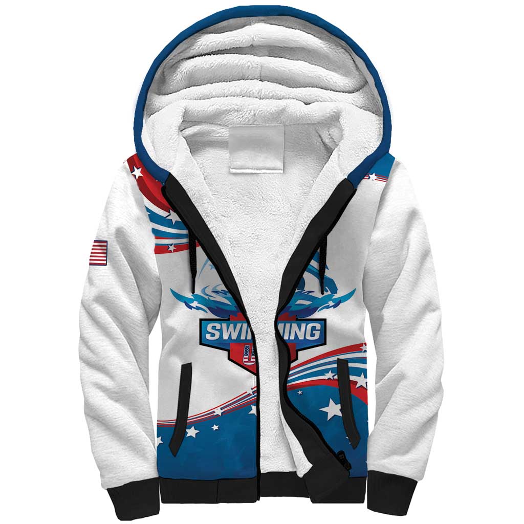 Personalized USA Swimming Sherpa Hoodie 2024 We Are The Champions