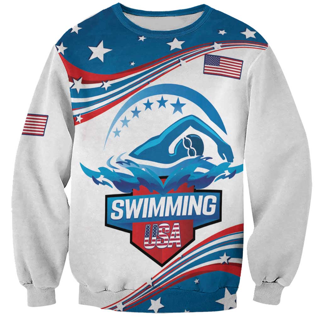 Personalized USA Swimming Sweatshirt 2024 We Are The Champions