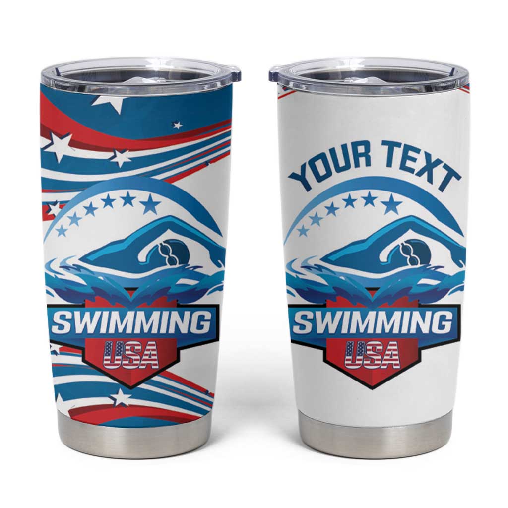 Personalized USA Swimming Tumbler Cup 2024 We Are The Champions