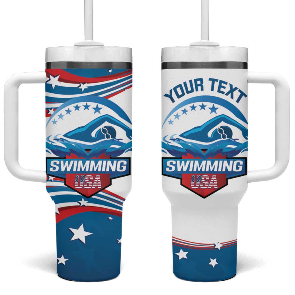 Personalized USA Swimming Tumbler With Handle 2024 We Are The Champions