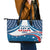 Personalized USA Gymnastics Leather Tote Bag 2024 United States Flag Curve Style