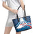 Personalized USA Gymnastics Leather Tote Bag 2024 United States Flag Curve Style