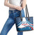 Personalized USA Gymnastics Leather Tote Bag 2024 United States Flag Curve Style