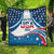 Personalized USA Gymnastics Quilt 2024 United States Flag Curve Style