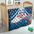 Personalized USA Gymnastics Quilt 2024 United States Flag Curve Style